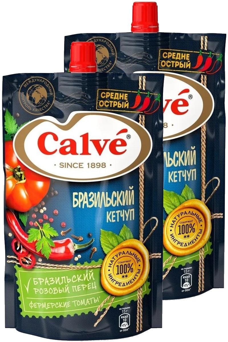 Кетчуп Calve Бразильский острый, 2 шт. по 350 г