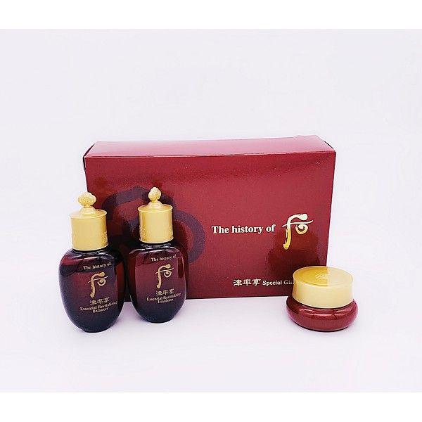 The History of Whoo Jinyulhyang 3 pcs Special Gift Set Набор антивозрастных миниатюр, 3 средства (тонер, эмульсия, крем для лица), корейская косметика