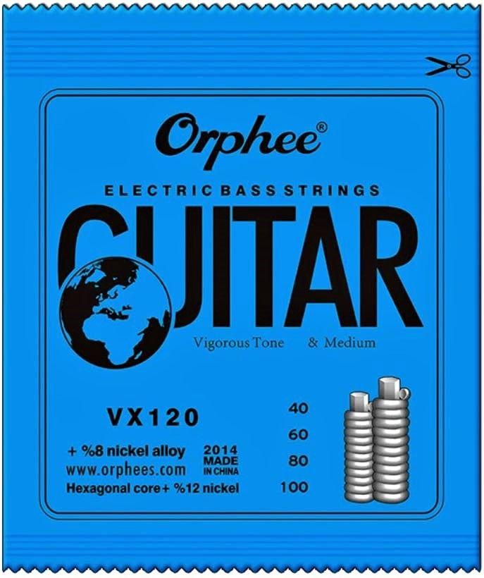 Струны для бас-гитары Orphee VX120/4 (40-100), шестигранный сердечник. Комплект струн