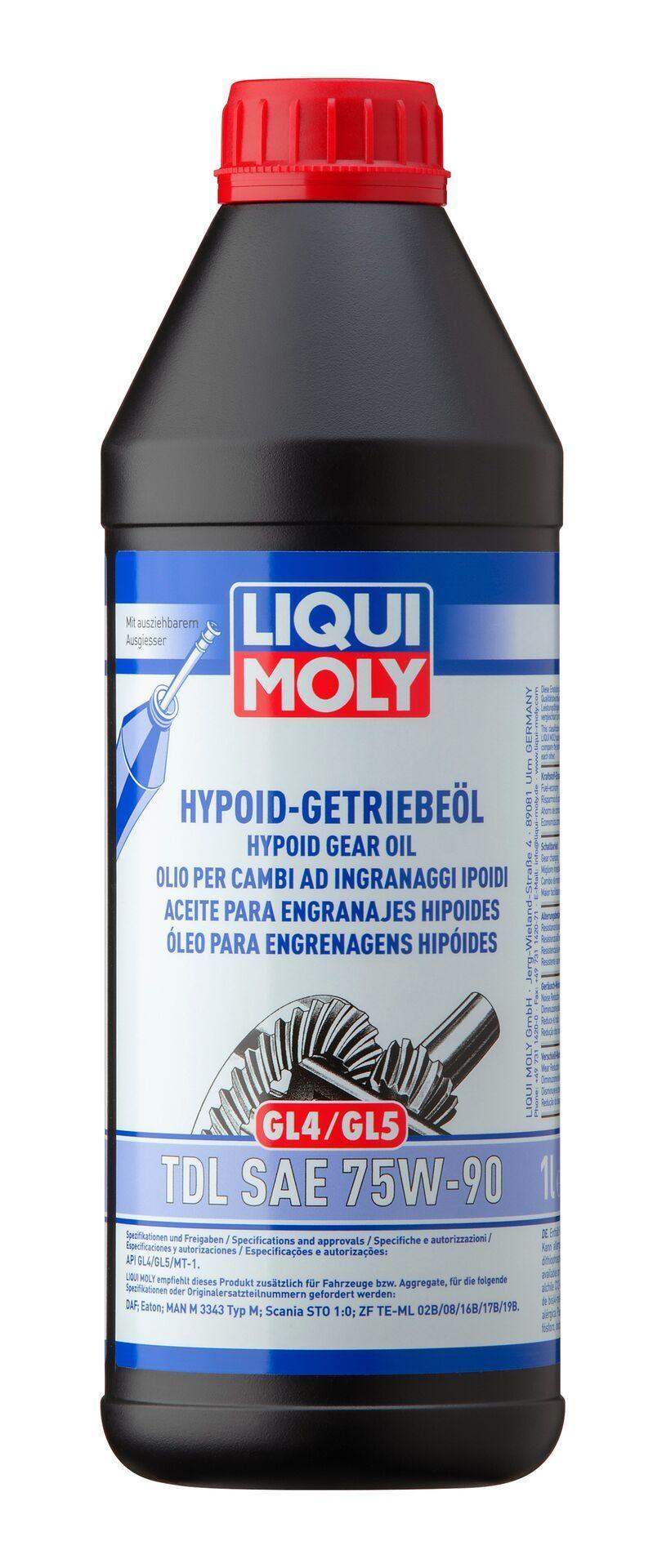 Масло трансмиссионное Liqui Moly "Hypoid-Getriebeoil TDL", полусинтетическое, 75W-90, GL-4/GL-5, 1 л