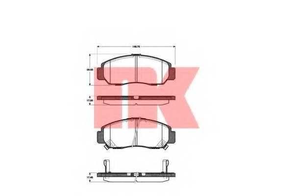 Колодки тормозные дисковые передние с звуковым пре для HONDA NK 222637