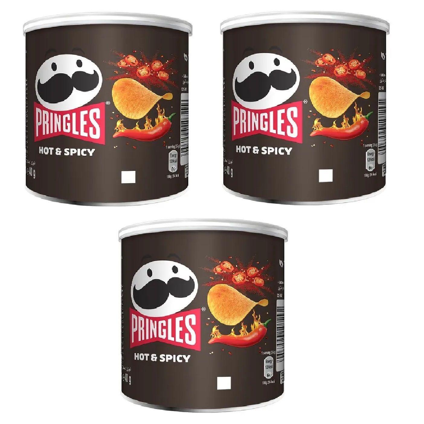 Чипсы Pringles Hot & Spicy 3 уп по 40гр