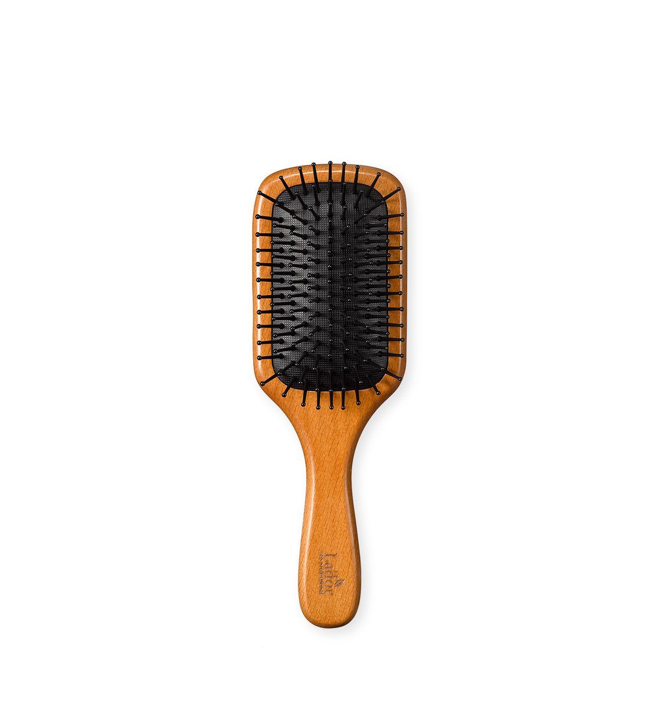 La'dor Массажная расческа для волос с деревянной ручкой MIDDLE WOODEN PADDLE BRUSH, 20*6,7 см