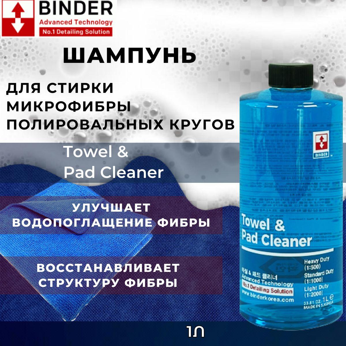 Шампунь для микрофибры BINDER и полировальных кругов Towel & Pad Cleaner 1 л.