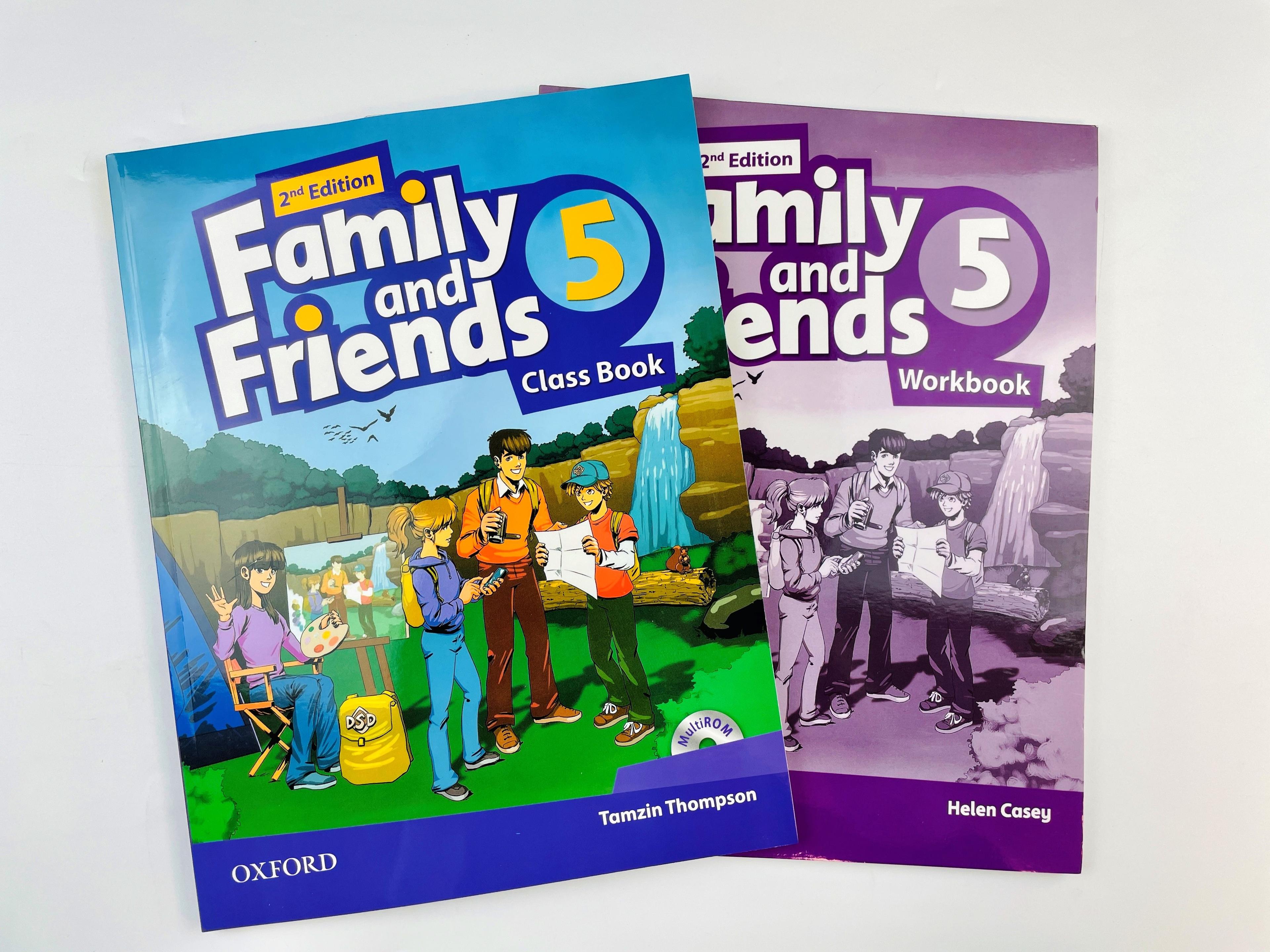 Family and Friends 5 Class Book with Multi ROM + Workbook 2nd Edition / Family and Friends level 5 / Tamzin Thompson / Oxford / Изучение английского языка для учеников уровень А2 / Набор, TheBookCorner | Simmons