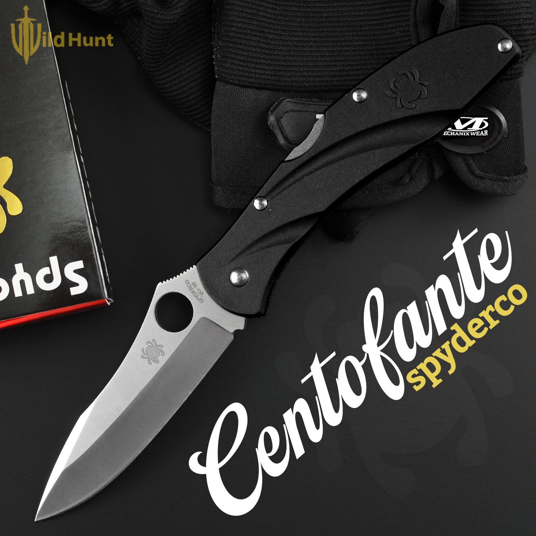 Туристический складной нож Spyderco Centofante 3 Black