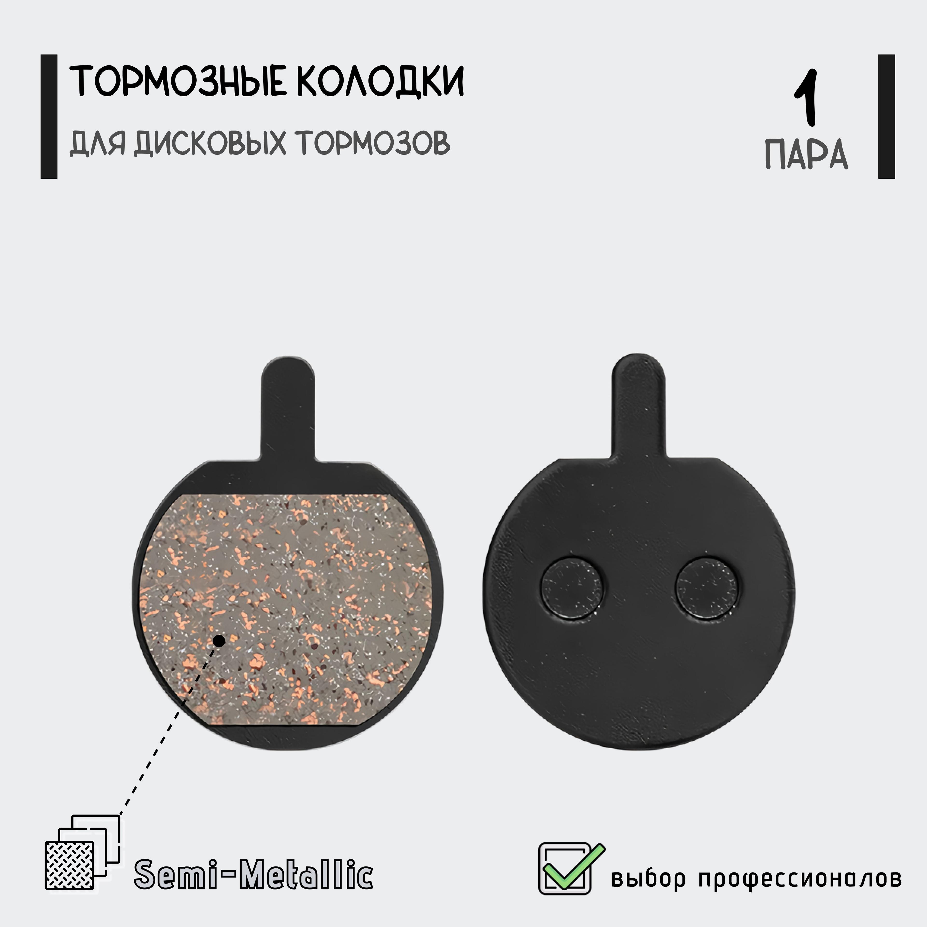 Тормозные колодки TP-11A для дисковых тормозов Jak/Promax, полуметалл, для велосипеда, самоката, без упаковки, 1 пара