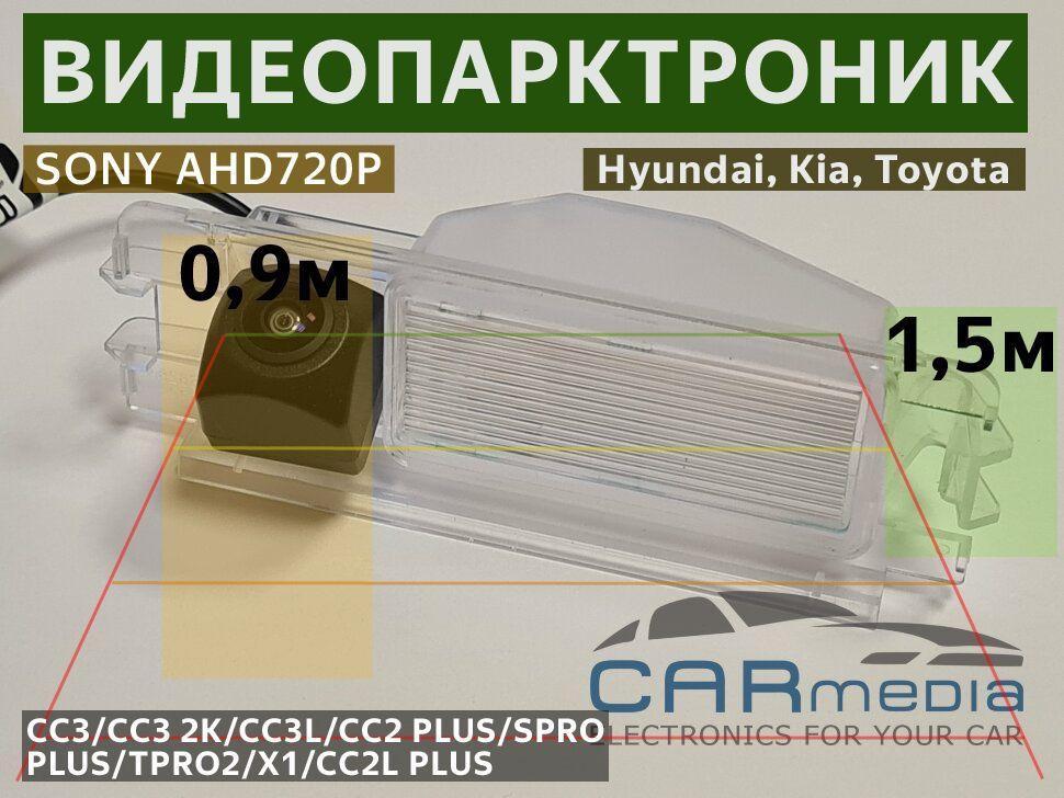 Carmedia Камера заднего вида 1280x720, обзор 170°