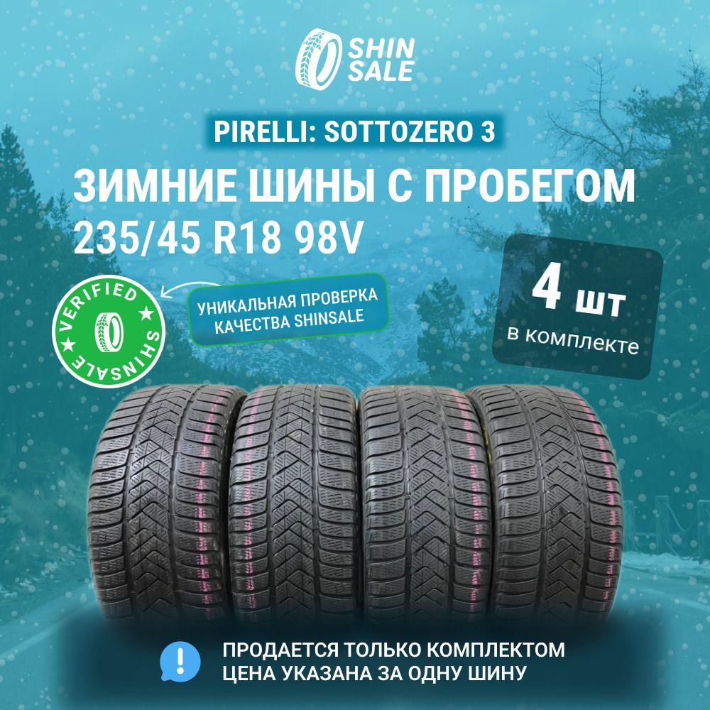 Pirelli 4 шт. Sottozero 3 T0135737 Шины  с пробегом зимние 235/45  R18 98V Нешипованные