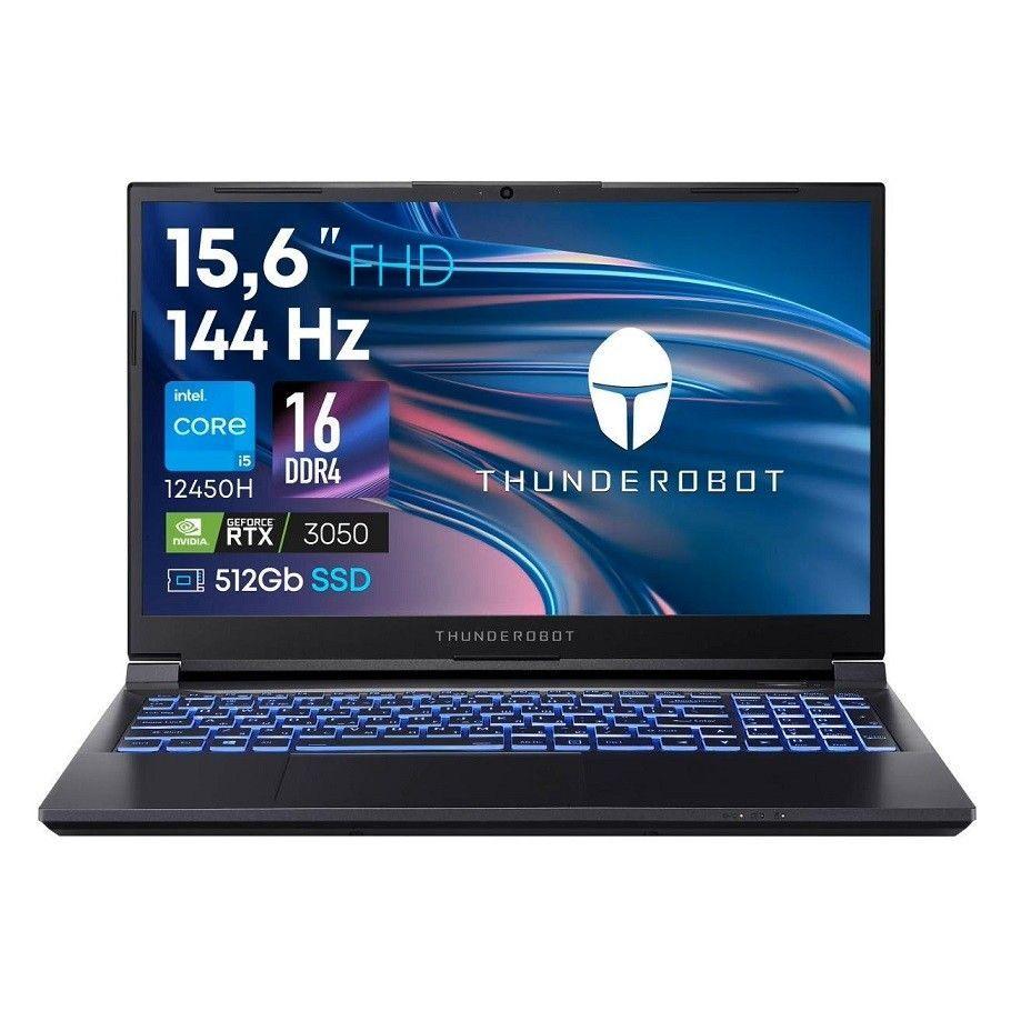 ThundeRobot 911S Core D 15.6" (1920x1080) IPS 144Hz Игровой ноутбук 15.6", Intel Core i5-12450H, RAM 16 ГБ, SSD 512 ГБ, NVIDIA GeForce RTX 3050 для ноутбуков (4 Гб), Без системы, (JT009K00FRU), черный, Русская раскладка