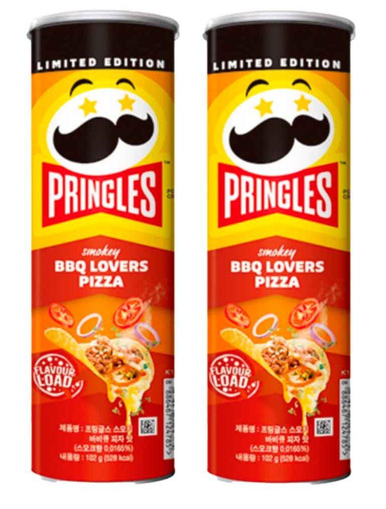 Картофельные Чипсы Pringles BBQ Lovers Pizza Пицца, 2 шт по 102 гр