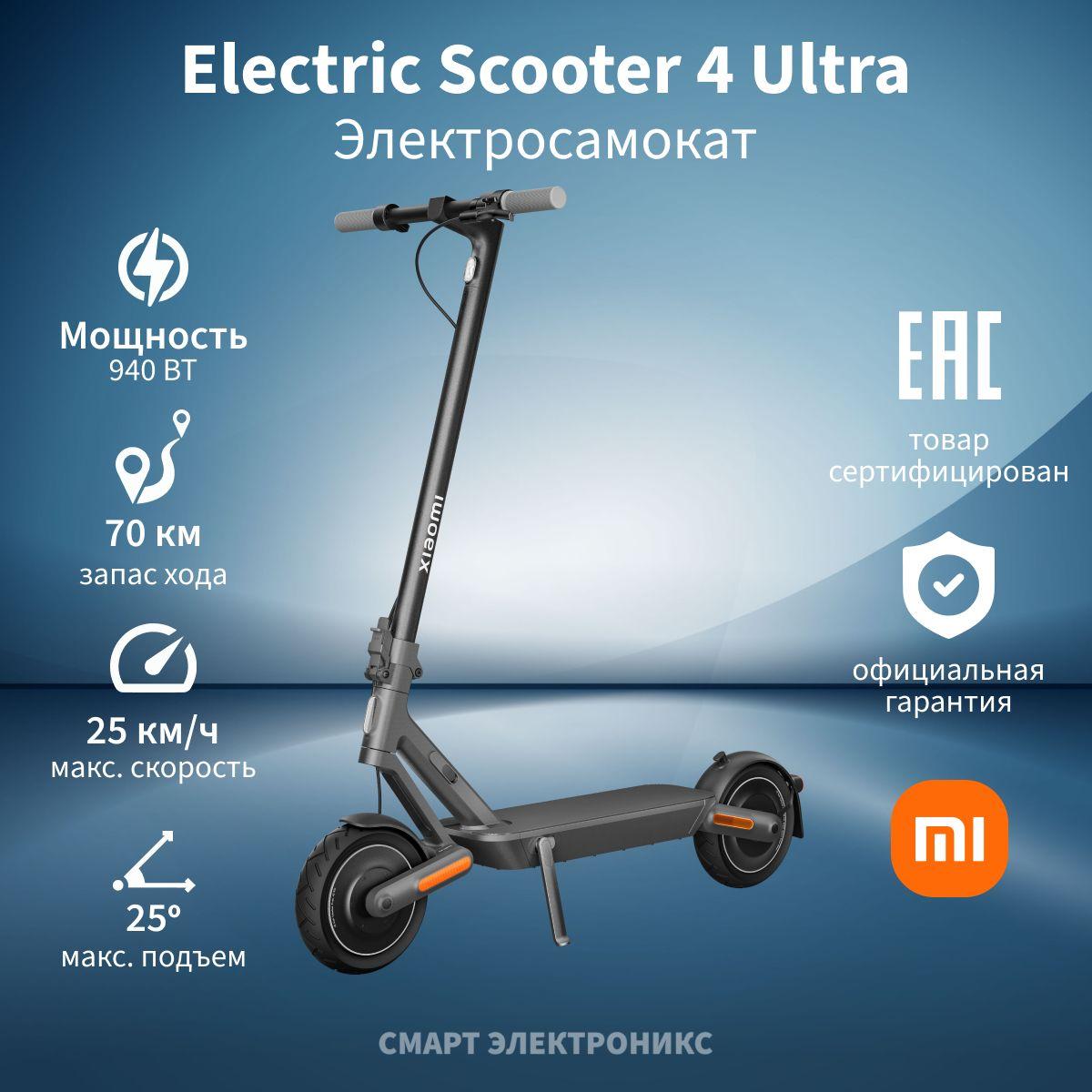 Электросамокат Xiaomi Electric Scooter 4 Ultra EU DDHBC01ZM (BHR5764GL)