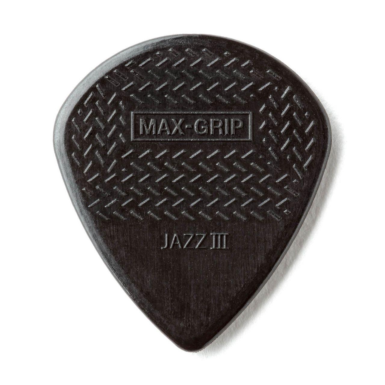 Медиаторы Dunlop Max-Grip Carbon Fiber JAZZ III 471P3C, 6 штук