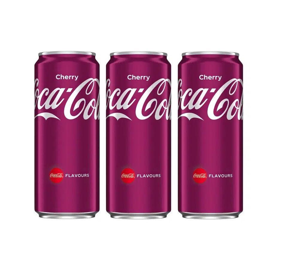 Газированный напиток Coca-Cola Cherry Slim Вишня, 330 мл х 3 шт