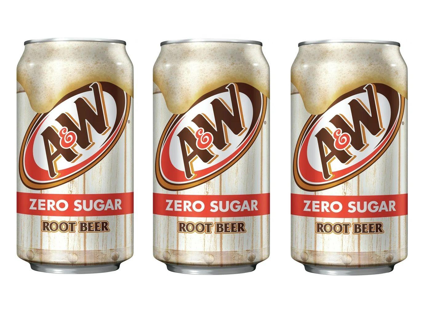 Газированный напиток A&W Zero Sugar, без сахара, 355 мл х 3 шт