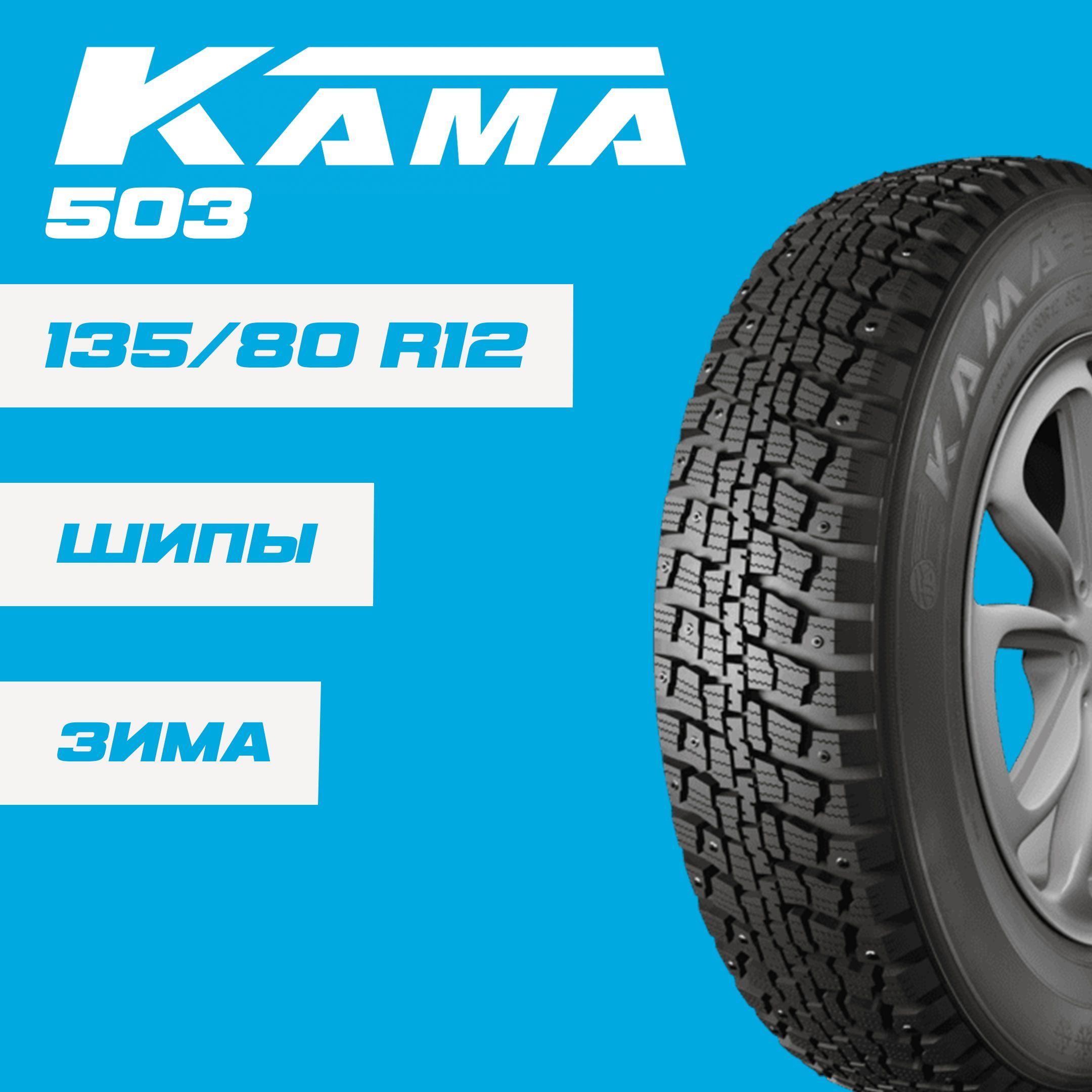 КАМА 503 Spiked Шины  зимние 135/80  R12 68Q Шипованные