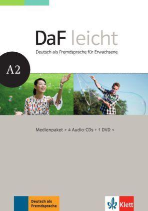 DaF leicht A2 Medienpaket - 4 CDs und Video DVD