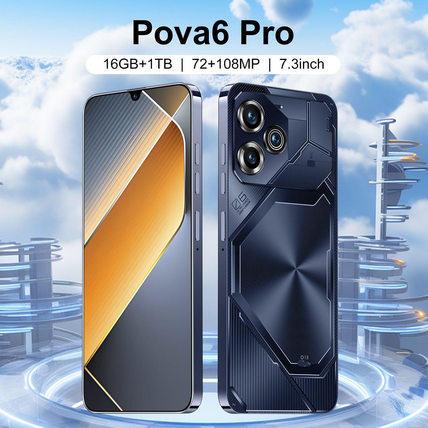 Смартфон Смартфоны   pova6 Pro   7,3 дюйма  Сеть 5G EU 16/1 ТБ, черный