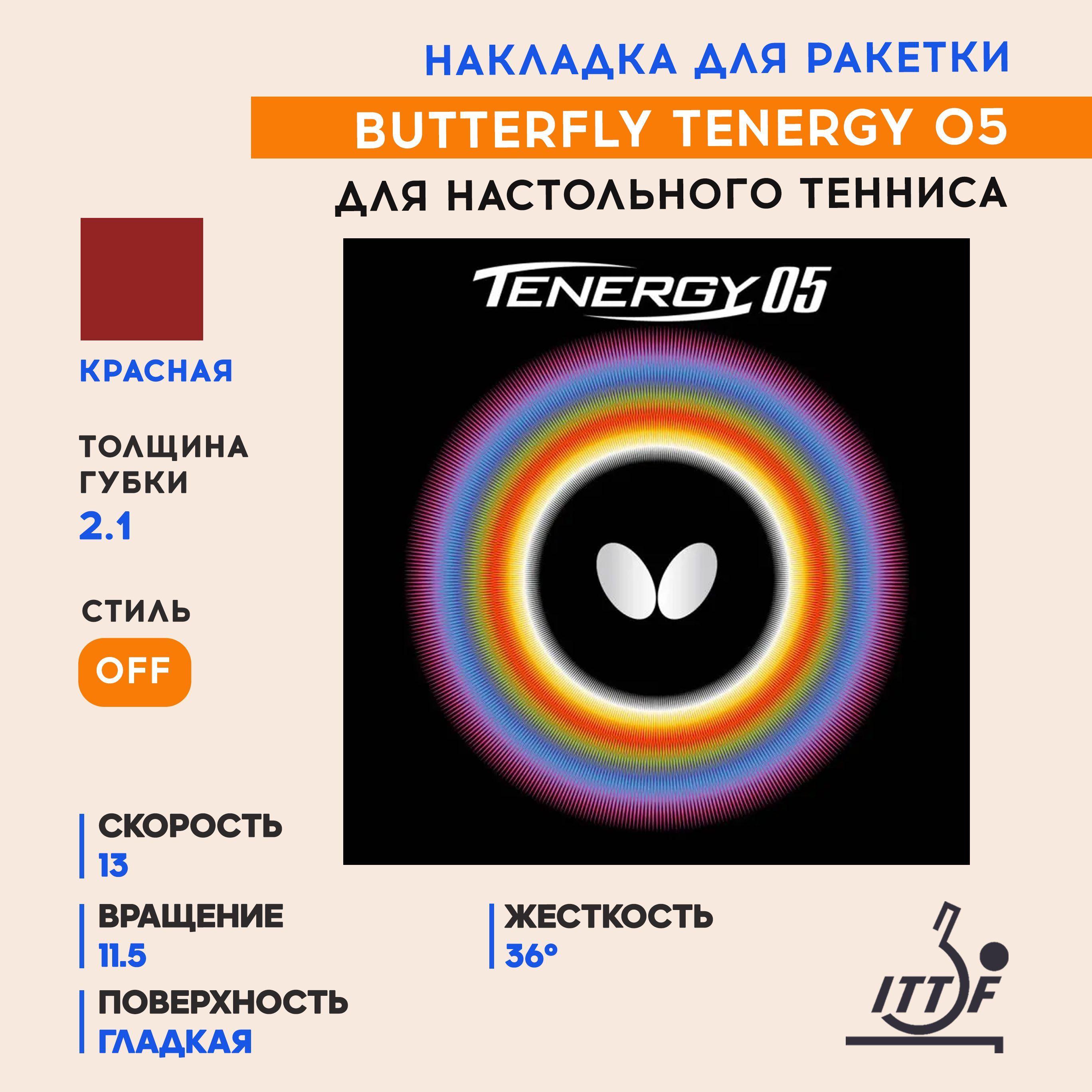 Накладка Butterfly Tenergy 05 (толщина 2,1 мм, черная)