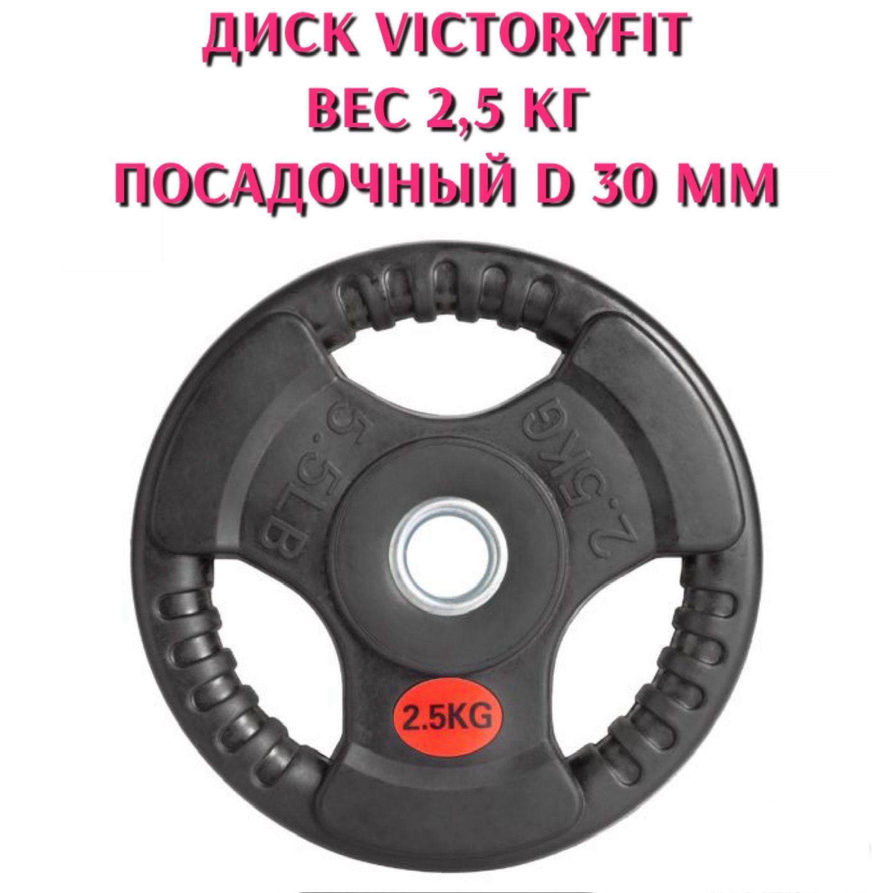 VictoryFit Диски для штанги, 2.5 кг, диаметр диска: 20 см