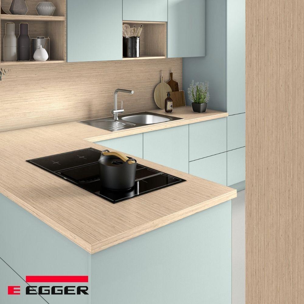 Столешница для кухни Egger 2500х600x38мм с торцевыми планками. Цвет - Дуб Тонсберг натуральный