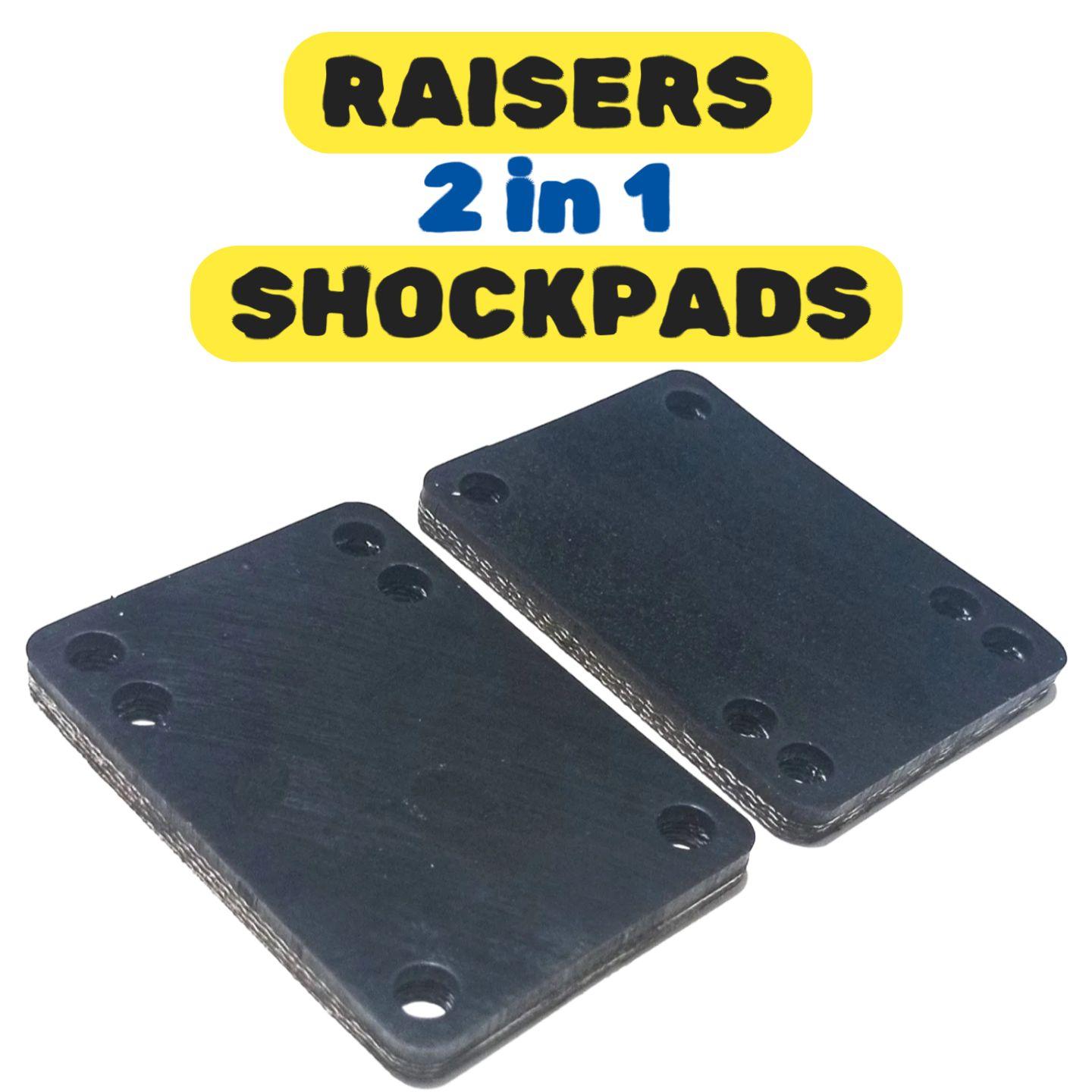 Raisers & Shockpads 6 мм (подкладки для Скейтборда, Лонгборда, Круизера)