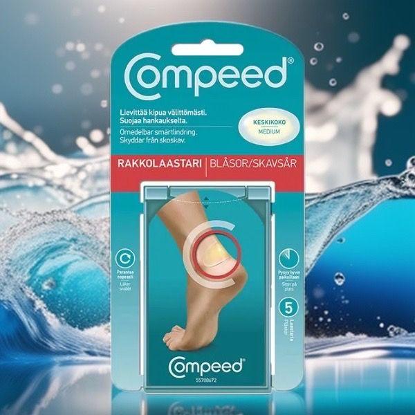 Пластырь Компид Compeed от влажных мозолей на ногах, средний, 5 шт, Финляндия