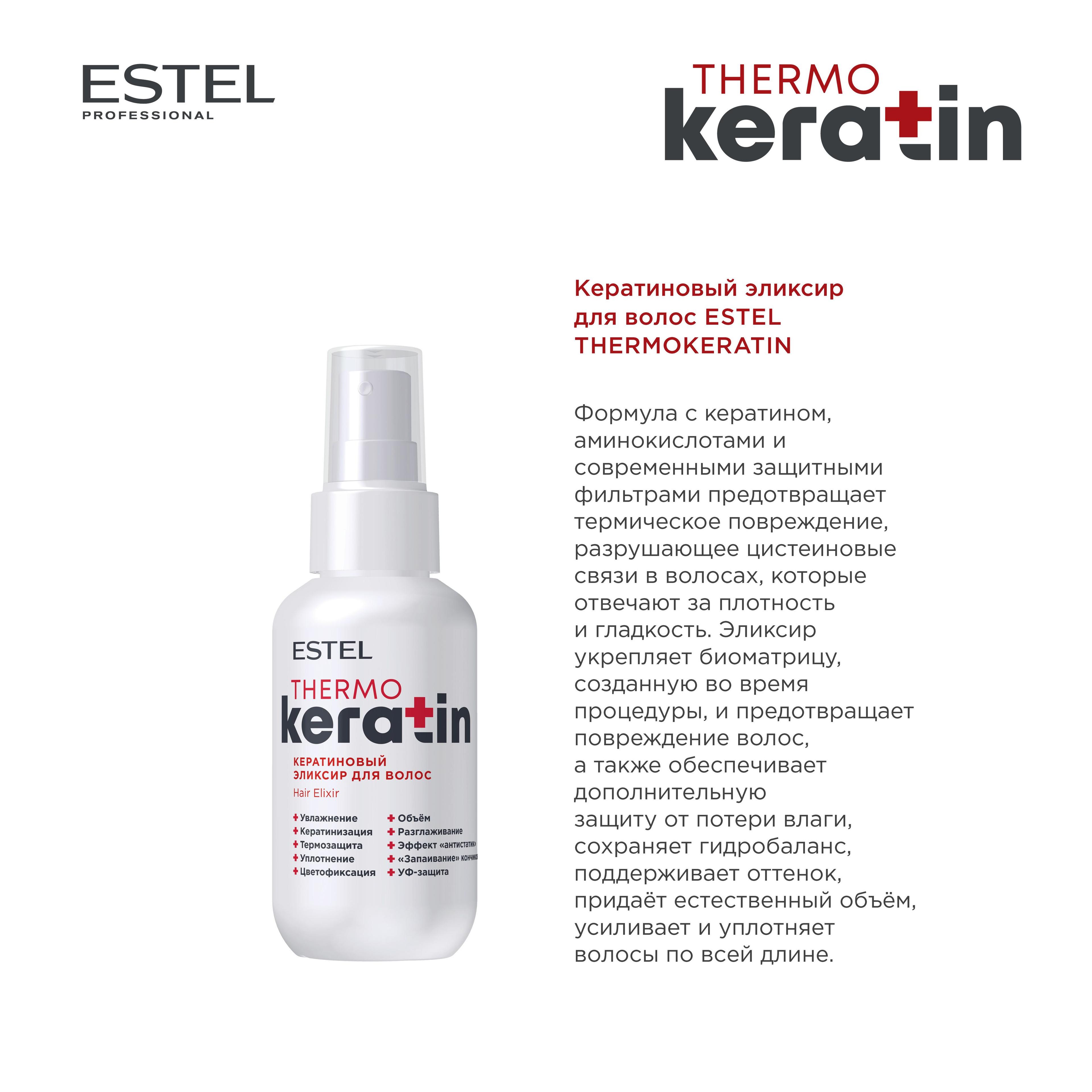 Estel Keratin Кератиновый эликсир для волос, 100 мл.