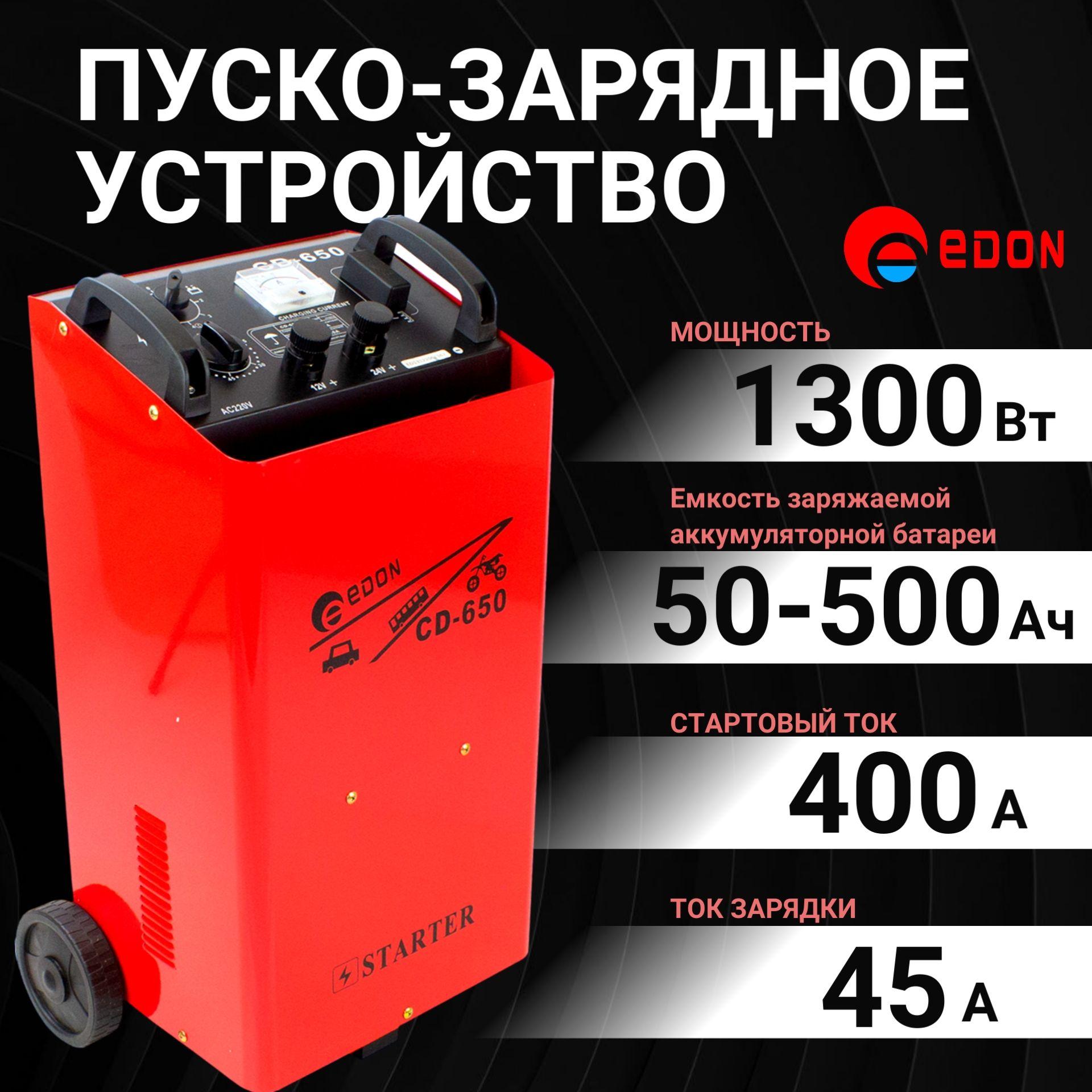 Зарядное устройство для аккумуляторов автомобиля EDON CD-650 (Пуско-зарядное)