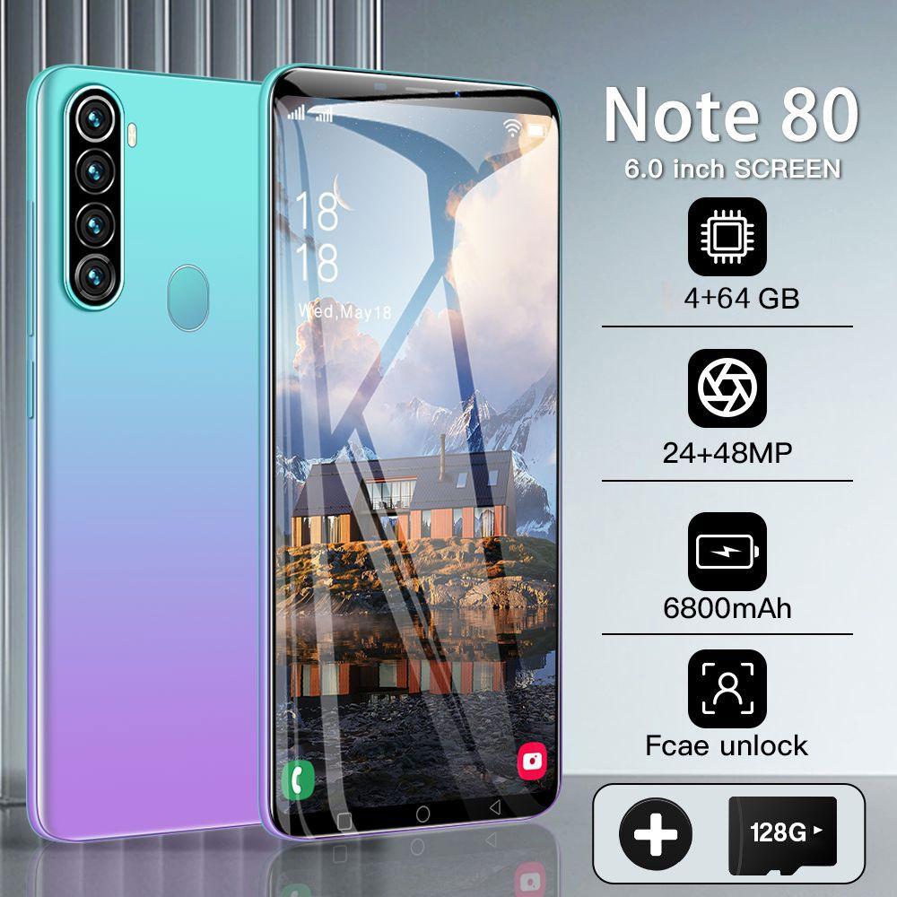 LINKCO Смартфон NOTE80 EU 4/64 ГБ, голубой, пурпурный