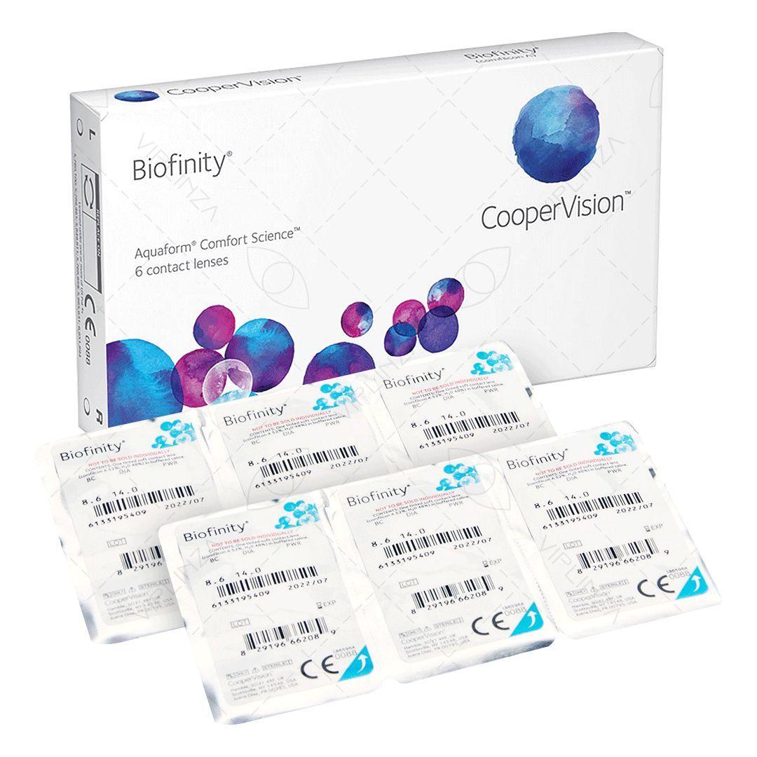 Контактные линзы СooperVision Biofinity, 6 шт. R: 8,6 D: +05,50