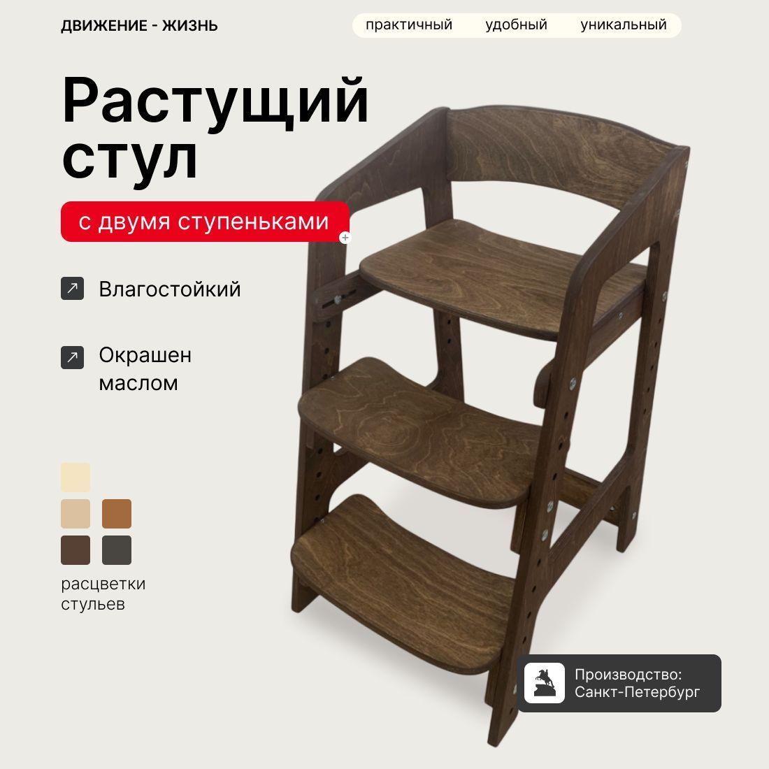 Растущий стул для детей. Окрашен.