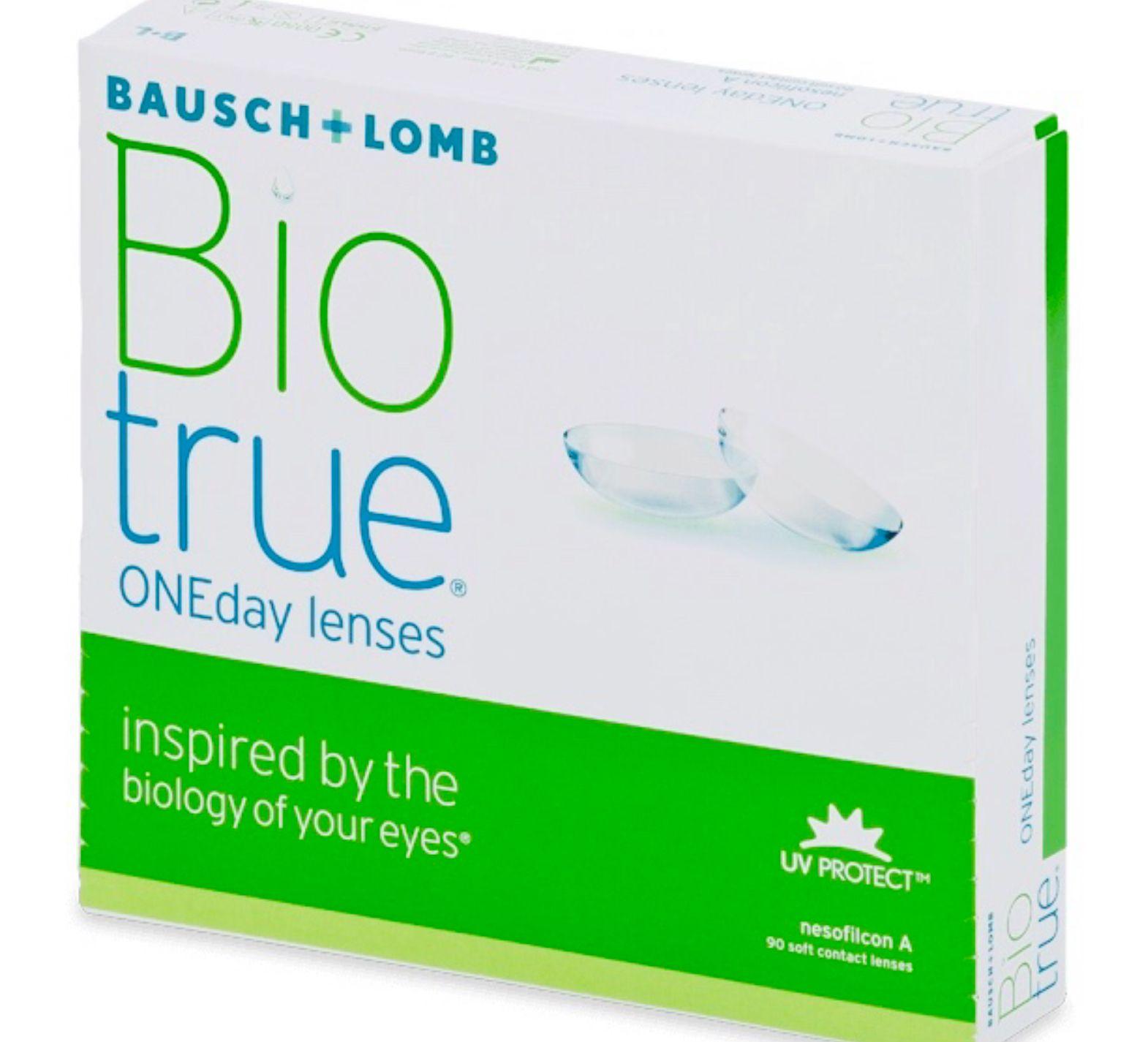 Однодневные контактные линзы Bausch Lomb Biotrue 1day -6.5 / 14.2 / 8.6., 90шт. (Biotrue ONE day)