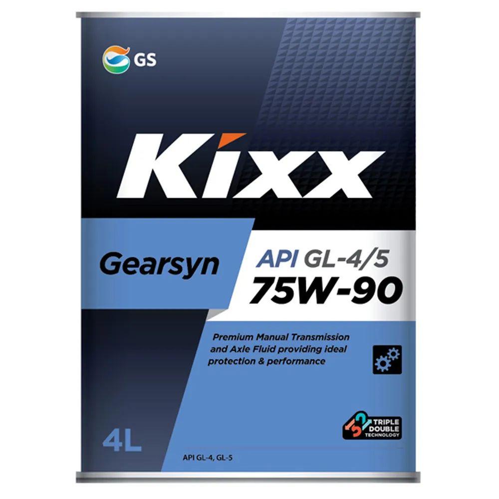 Масло трансмиссионное синтетическое Kixx Gearsyn GL-4/5 75W-90 для механических трансмиссий 4 л.(L296344TE1)