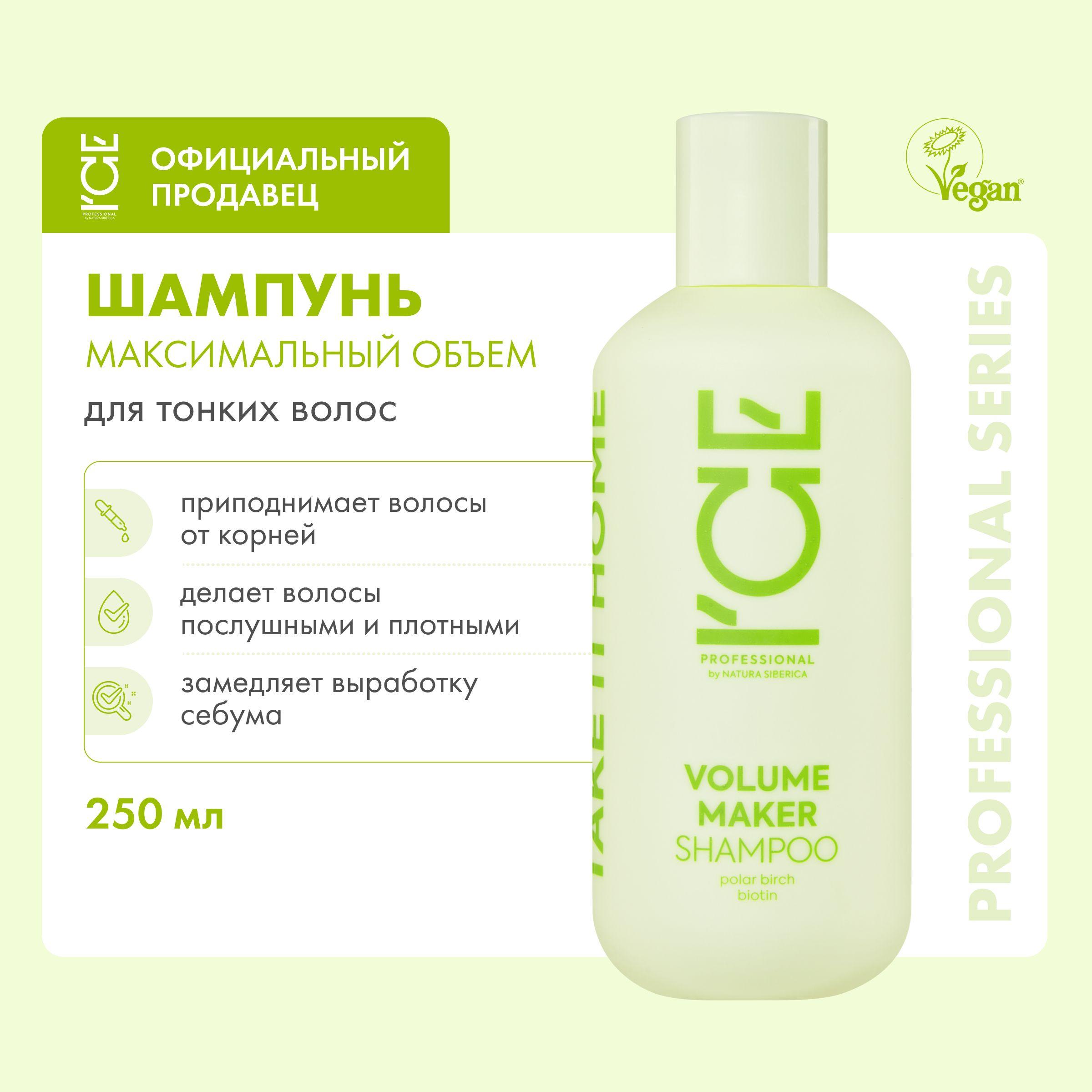 Шампунь ICE by NATURA SIBERICA Take it home Volume Maker для придания объёма волосам, 250 мл