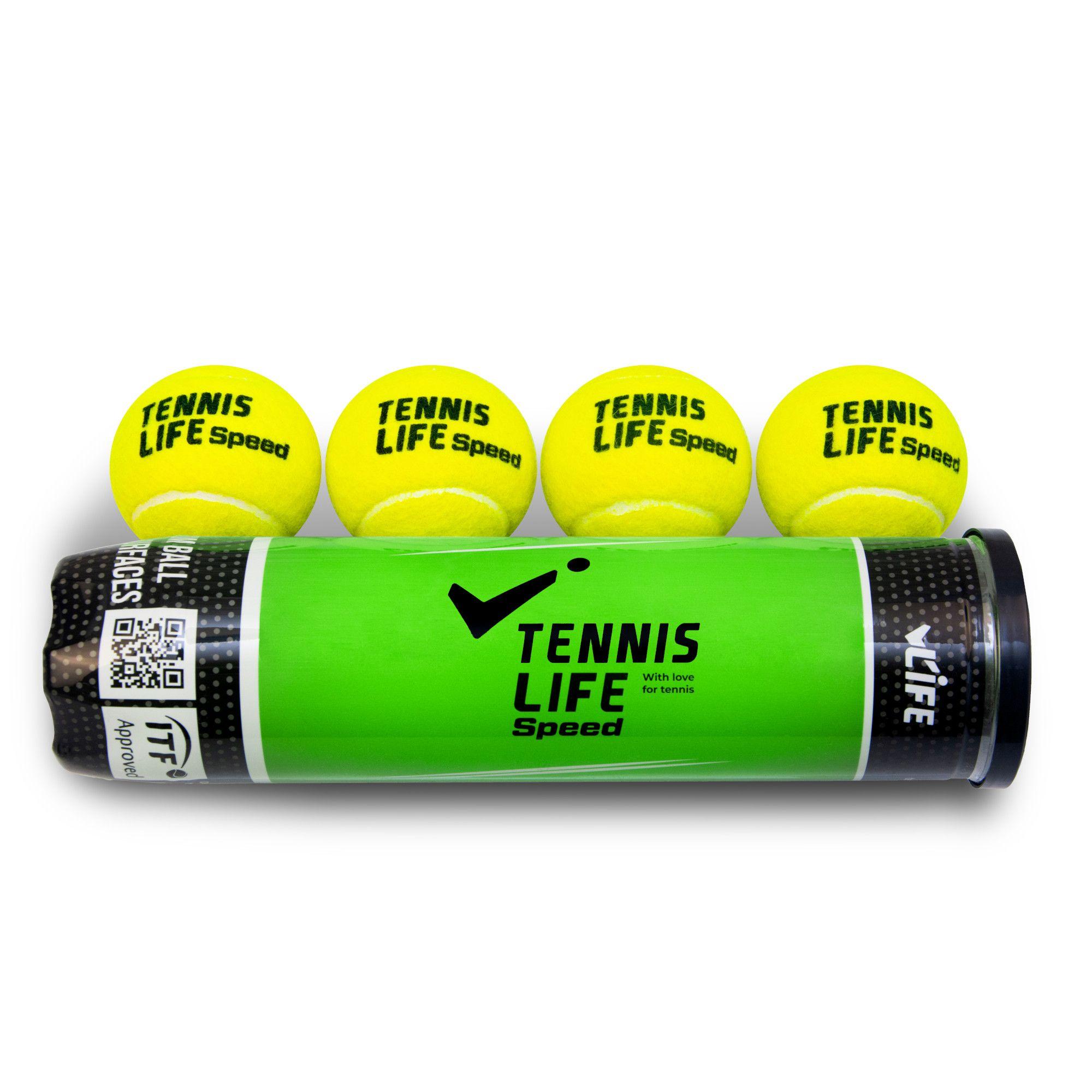 Теннисные мячи TENNIS LIFE Speed 4 мяча