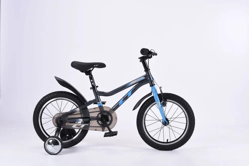 Велосипед 16" LTBIKE TANGO сталь 1-ск черный/голубой