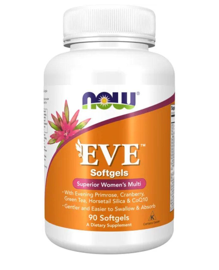 NOW Eve Women's Multiple Vitamin ЕВА БАД для женщин, для волос капсулы массой 1040 мг, 90 капсул