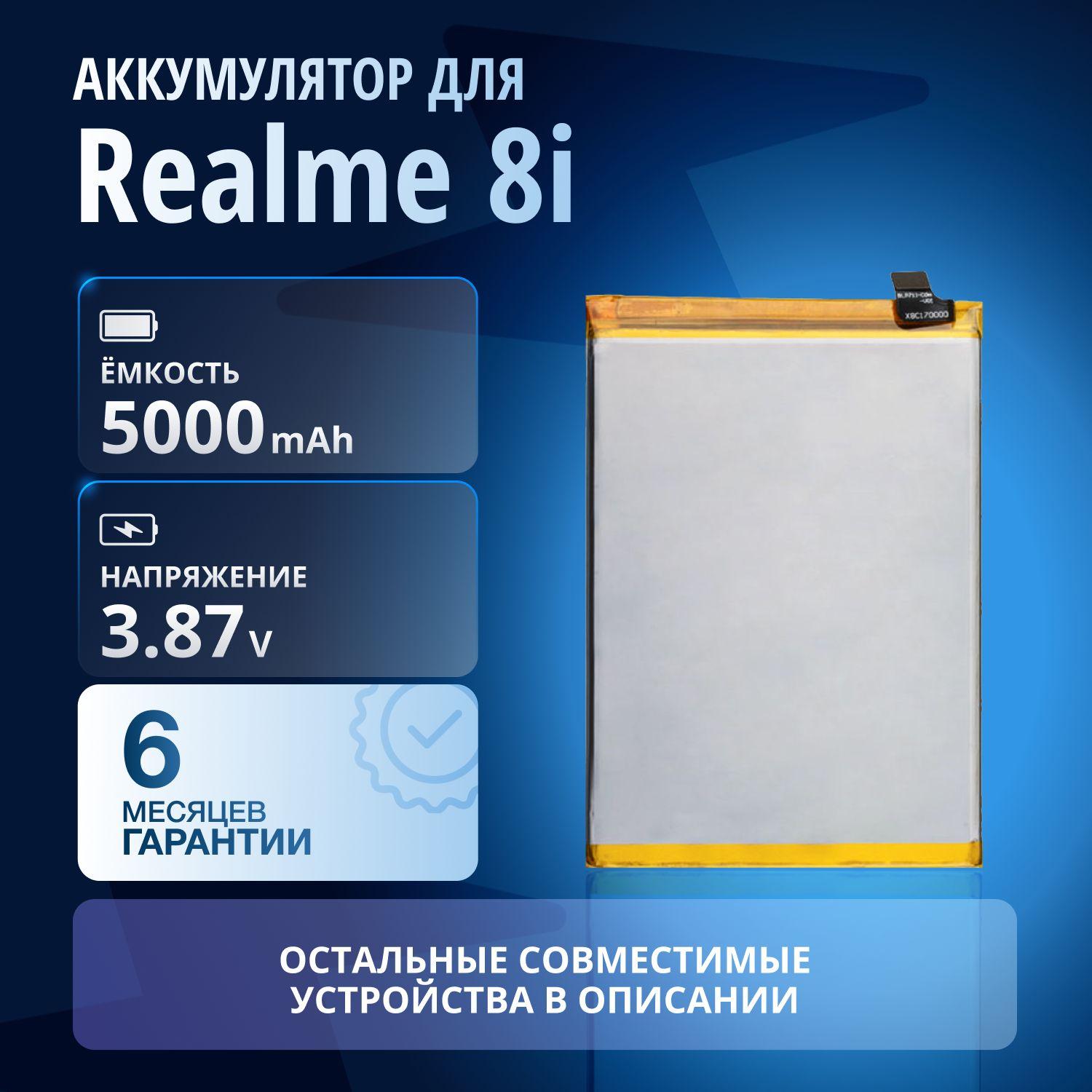 Аккумулятор / батарея BLP877 для Realme 8i, C30, C35, C33, C31, C30s, V20 5G