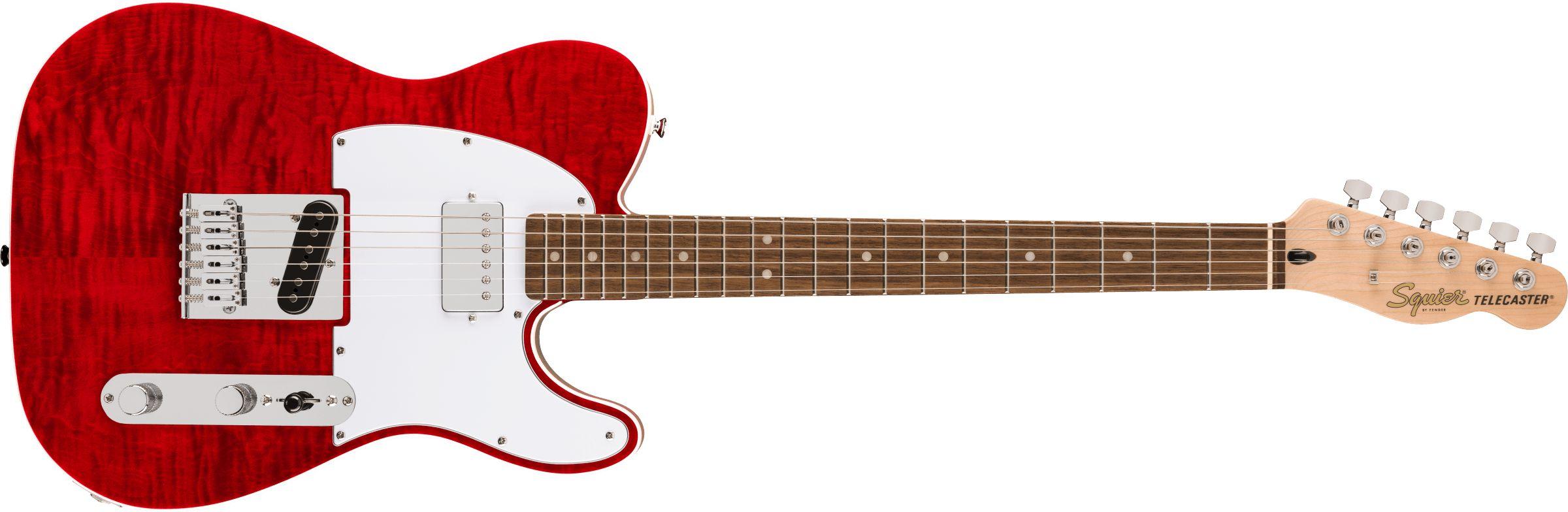 Squier by Fender Электрогитара Affinity Series Telecaster FMT SH, Crimson Red Transparent 6-струнная, корпус Окуме 4/4