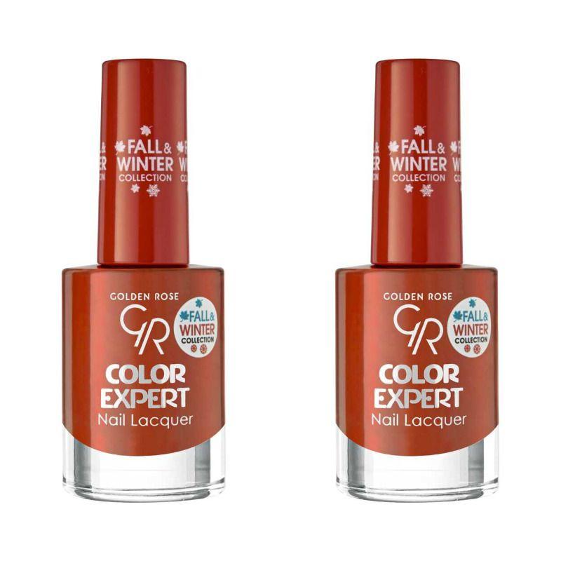 Golden Rose Лак для ногтей, Color Expert Fall and Winter Collection,тон 411 Красный, 10,5 мл, 2 шт