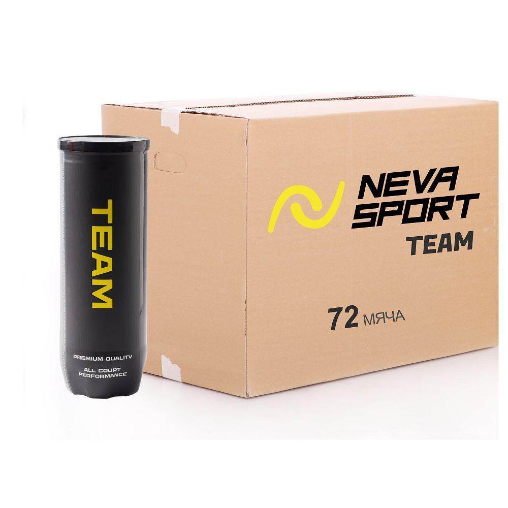 Теннисные мячи Neva-Sport Team (72 мяча), 24 банки по 3 мяча