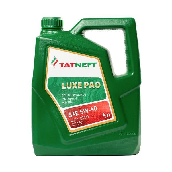 TATNEFT LUXE PAO 5W-40 Масло моторное, Синтетическое, 4 л