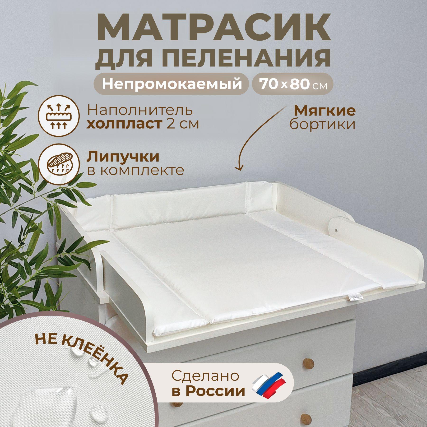 LenkaBaby | Матрас для пеленания водонепроницаемый 70*80 с бортиками