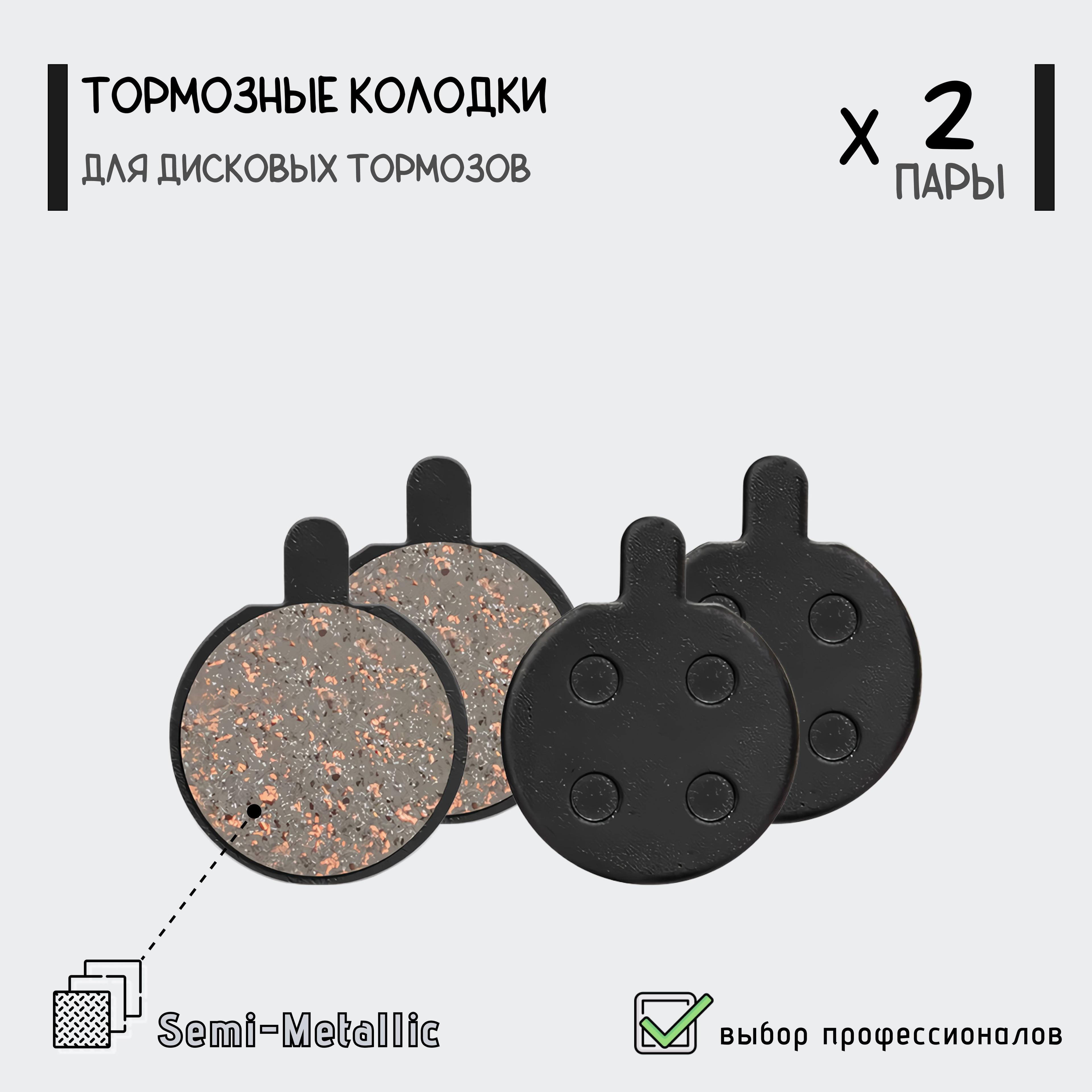 Тормозные колодки TP-11C для дисковых тормозов M365 Pro, полуметалл, для велосипеда, самоката, 2 пары