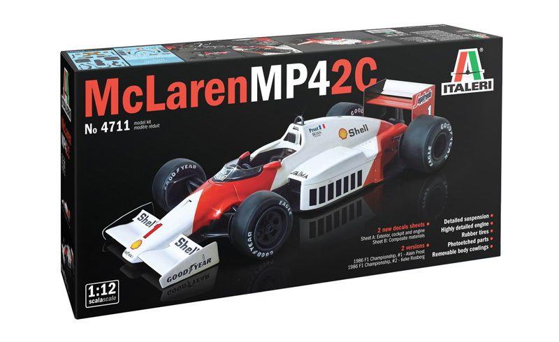 Сборная модель автомобиля McLaren MP4/2C Prost-Rosberg (1:12) 4711, масштаб 1/12