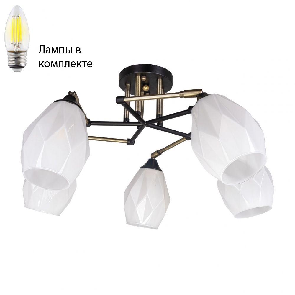 Потолочная люстра с лампочками DeMarkt 680012105+Lamps