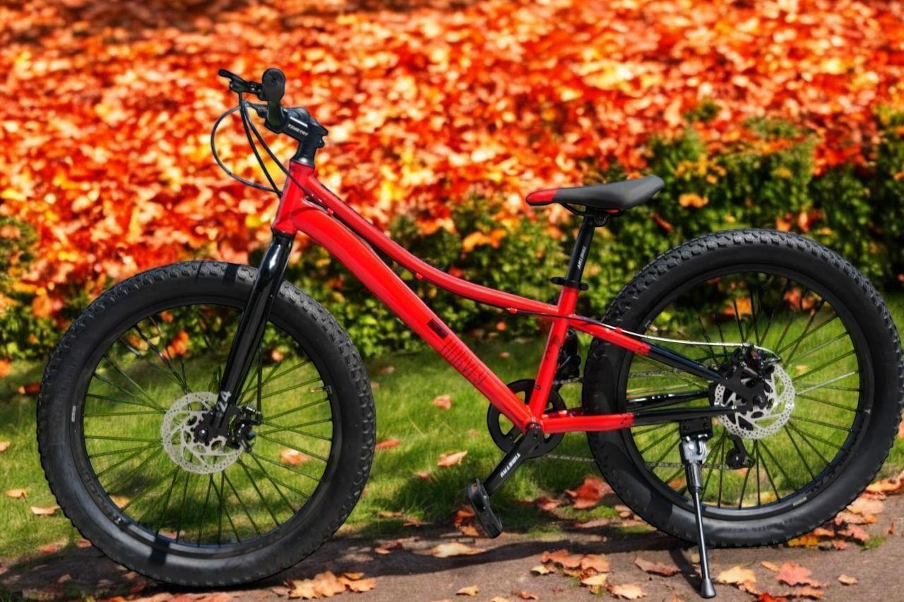 Велосипед полуфэтбайк FATBIKE Timetry TT274 /7s 24" Рама 12" Детский Подростковый, красный