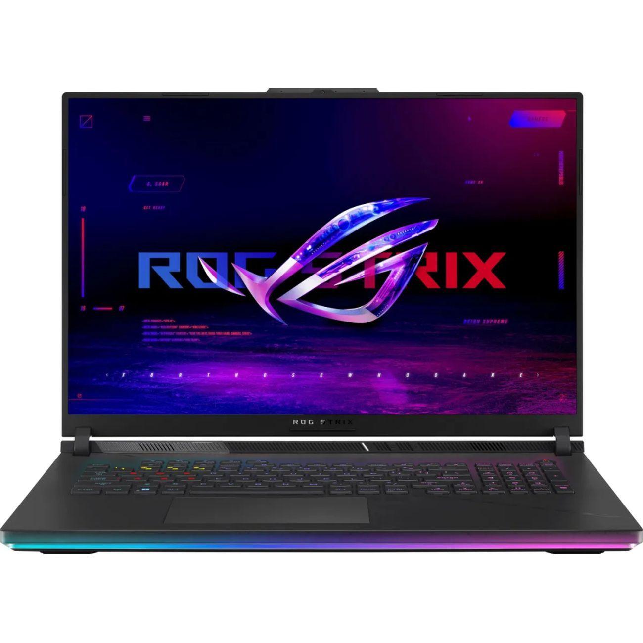 ASUS ROG Strix SCAR 18 G834JZR-N6136W 18" (90NR0IN2-M0 Игровой ноутбук 18", Intel Core i9-14900HX, RAM 32 ГБ, NVIDIA GeForce RTX 4080 для ноутбуков (12 Гб), Windows Home, черный, Русская раскладка