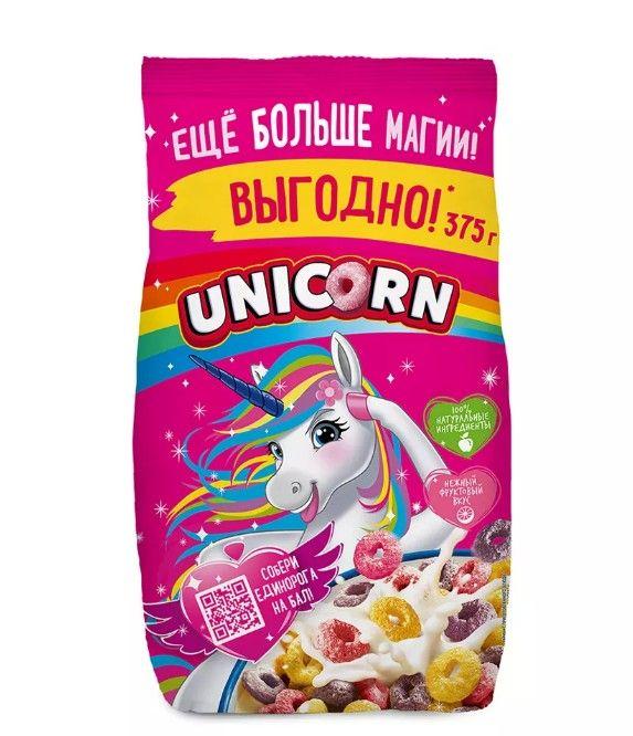 Завтрак готовый Unicorn Радужные колечки с фруктовым вкусом, Kellogg's, 375 г, Россия